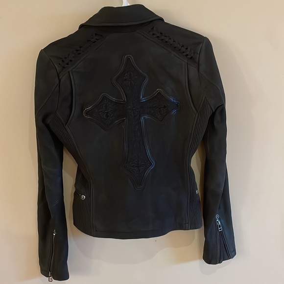 Limited Addition Affliction Leather Jacket #9 XS - Picture 2 of 3
